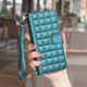 For Samsung Galaxy S24+ 5G Square Texture Leather Phone Case(Green)