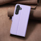 For Samsung Galaxy S24+ 5G Square Texture Leather Phone Case(Purple)