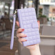 For Samsung Galaxy S24+ 5G Square Texture Leather Phone Case(Purple)