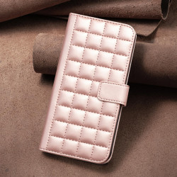 For Samsung Galaxy S24+ 5G Square Texture Leather Phone Case(Rose Gold)