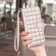 For Samsung Galaxy S24+ 5G Square Texture Leather Phone Case(Rose Gold)