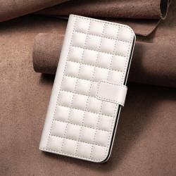 For Samsung Galaxy S24+ 5G Square Texture Leather Phone Case(Beige)