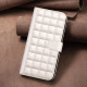 For Samsung Galaxy S24+ 5G Square Texture Leather Phone Case(Beige)