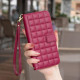 For Samsung Galaxy S24+ 5G Square Texture Leather Phone Case(Red)