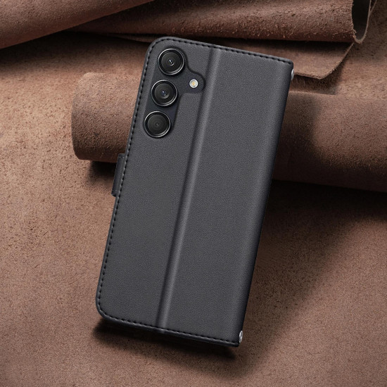 For Samsung Galaxy S24+ 5G Square Texture Leather Phone Case(Black)