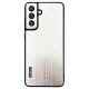 For Samsung Galaxy S24+ 5G PC Hybrid Aluminum Alloy Brushed Shockproof Phone Case(Silver)