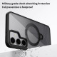 For Samsung Galaxy S24+ 5G Transparent MagSafe Magnetic Rotating Ring Holder Phone Case(Black)