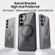 For Samsung Galaxy S24+ 5G Transparent MagSafe Magnetic Rotating Ring Holder Phone Case(Blue)