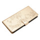For Samsung Galaxy S24+ 5G Butterflies and Flowers Leather Phone Case(Gold)
