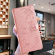For Samsung Galaxy S24+ 5G Butterflies and Flowers Leather Phone Case(Rose Gold)