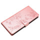 For Samsung Galaxy S24+ 5G Butterflies and Flowers Leather Phone Case(Rose Gold)