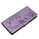 For Samsung Galaxy S24+ 5G Butterflies and Flowers Leather Phone Case(Purple)