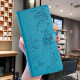 For Samsung Galaxy S24+ 5G Butterflies and Flowers Leather Phone Case(Blue)