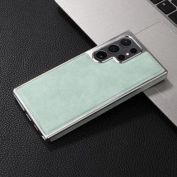 For Samsung Galaxy S24+ 5G Electroplated Side PU Hybrid TPU MagSafe Phone Case(Green)