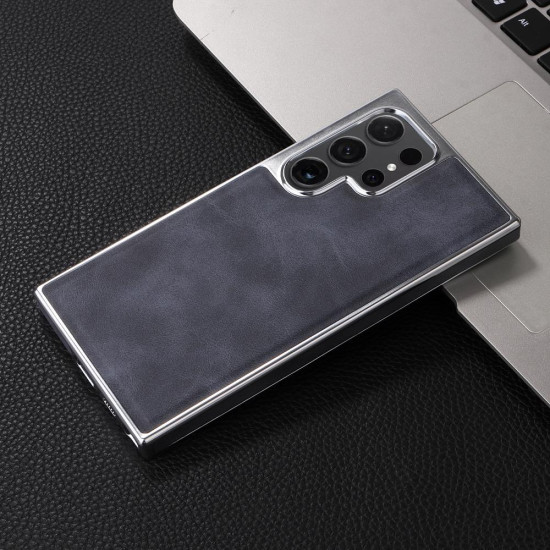 For Samsung Galaxy S24+ 5G Electroplated Side PU Hybrid TPU MagSafe Phone Case(Blue)