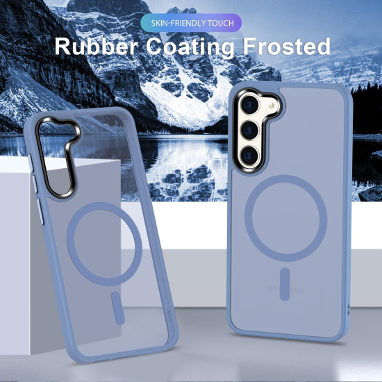 For Samsung Galaxy S24+ 5G MagSafe Magnetic Skin Feel Frosted Phone Case(Light Blue)