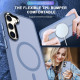 For Samsung Galaxy S24+ 5G MagSafe Magnetic Skin Feel Frosted Phone Case(Light Blue)