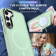 For Samsung Galaxy S24+ 5G MagSafe Magnetic Skin Feel Frosted Phone Case(Light Green)