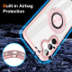 For Samsung Galaxy S24+ 5G Magnetic Rotating Ring Holder Phone Case(Pink)