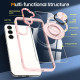 For Samsung Galaxy S24+ 5G Magnetic Rotating Ring Holder Phone Case(Pink)