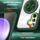 For Samsung Galaxy S24+ 5G Magnetic Rotating Ring Holder Phone Case(Dark Green)
