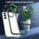 For Samsung Galaxy S24+ 5G Magnetic Rotating Ring Holder Phone Case(Dark Green)