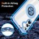 For Samsung Galaxy S24+ 5G Magnetic Rotating Ring Holder Phone Case(Light Blue)