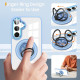 For Samsung Galaxy S24+ 5G Magnetic Rotating Ring Holder Phone Case(Light Blue)