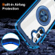 For Samsung Galaxy S24+ 5G Magnetic Rotating Ring Holder Phone Case(Dark Blue)