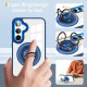 For Samsung Galaxy S24+ 5G Magnetic Rotating Ring Holder Phone Case(Dark Blue)