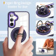 For Samsung Galaxy S24+ 5G Magnetic Rotating Ring Holder Phone Case(Dark Purple)