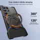 For Samsung Galaxy S24+ 5G Mechanical Arm Borderless MagSafe Holder Metal Phone Case(Black Purple)