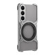 For Samsung Galaxy S24+ 5G Mechanical Arm Borderless MagSafe Holder Metal Phone Case(Grey Silver)