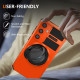 For Samsung Galaxy S24+ 5G Rotating Magnetic Holder Phone Case(Orange)