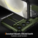 For Samsung Galaxy S24+ 5G Rotating Magnetic Holder Phone Case(Dark Green)