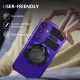 For Samsung Galaxy S24+ 5G Rotating Magnetic Holder Phone Case(Purple)