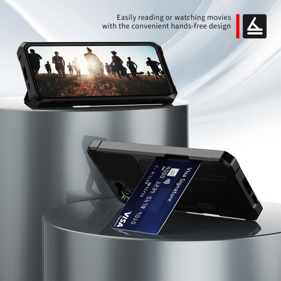 For Samsung Galaxy S24+ 5G ZM02 Card Slot Holder Phone Case(Black)