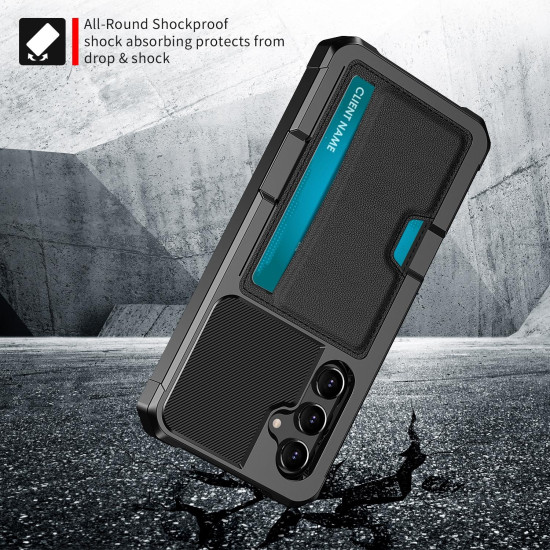 For Samsung Galaxy S24+ 5G ZM02 Card Slot Holder Phone Case(Black)
