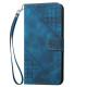For Samsung Galaxy S24+ 5G YX0080 Grid Butterfly Embossed Pattern Flip Leather Phone Case with Lanyard(Dark Blue)
