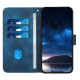 For Samsung Galaxy S24+ 5G YX0080 Grid Butterfly Embossed Pattern Flip Leather Phone Case with Lanyard(Dark Blue)