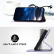 For Samsung Galaxy S24+ 5G YX0080 Grid Butterfly Embossed Pattern Flip Leather Phone Case with Lanyard(Light Purple)