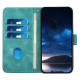 For Samsung Galaxy S23+ 5G YX0080 Grid Butterfly Embossed Pattern Flip Leather Phone Case with Lanyard(Light Blue)
