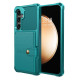 For Samsung Galaxy S24+ 5G Magnetic Wallet Card Bag Leather Phone Case(Cyan)