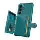 For Samsung Galaxy S24+ 5G Magnetic Wallet Card Bag Leather Phone Case(Cyan)