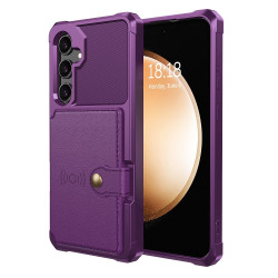 For Samsung Galaxy S24+ 5G Magnetic Wallet Card Bag Leather Phone Case(Purple)