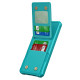 For Samsung Galaxy S24+ 5G Vertical Flip Card Bag Holder Leather Phone Case(Cyan Green)
