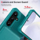 For Samsung Galaxy S24+ 5G Vertical Flip Card Bag Holder Leather Phone Case(Cyan Green)