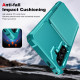 For Samsung Galaxy S24+ 5G Vertical Flip Card Bag Holder Leather Phone Case(Cyan Green)