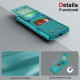 For Samsung Galaxy S24+ 5G Vertical Flip Card Bag Holder Leather Phone Case(Cyan Green)