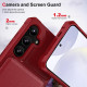For Samsung Galaxy S24+ 5G Vertical Flip Card Bag Holder Leather Phone Case(Red)